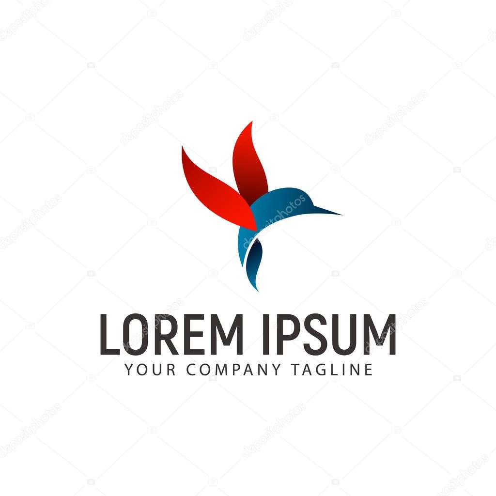 Hummingbird logo design concept template. Fully editable vector.