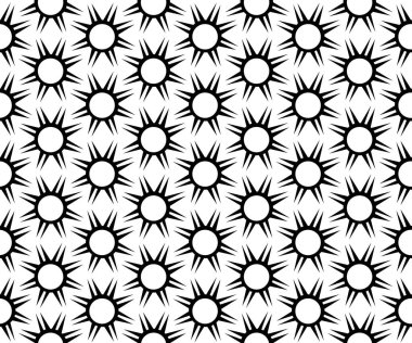 Vektör seamless modeli. Siyah ve beyaz yinelenen geometrik desen