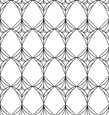 Vektör seamless modeli. Siyah ve beyaz yinelenen geometrik desen