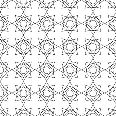 Vektör seamless modeli. Siyah ve beyaz yinelenen geometrik desen