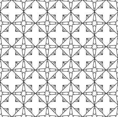 Vektör seamless modeli. Siyah ve beyaz yinelenen geometrik desen