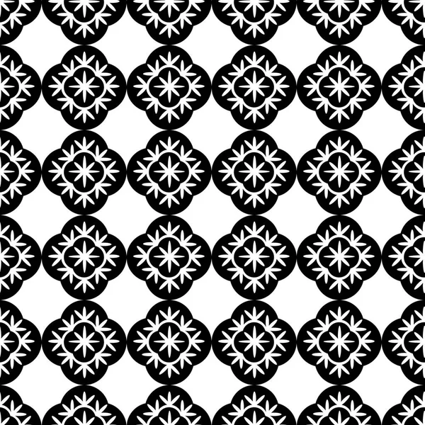 Modèle sans couture vectoriel. Noir et blanc Motif géométrique répétitif — Image vectorielle