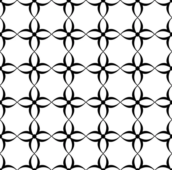 Modèle sans couture vectoriel. Noir et blanc Motif géométrique répétitif — Image vectorielle