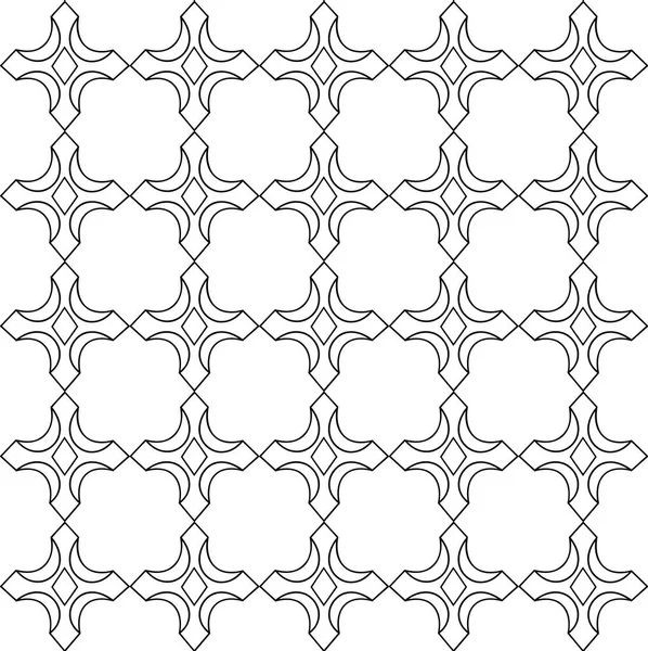 Vector naadloze patroon. Zwart-wit herhalend geometrische patroon — Stockvector