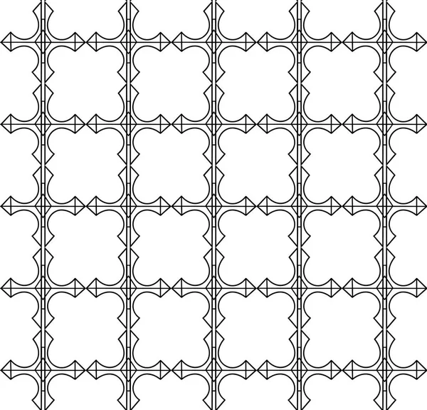 Vector seamless pattern. Black and white Repeating geometric pattern — Stock Vector
