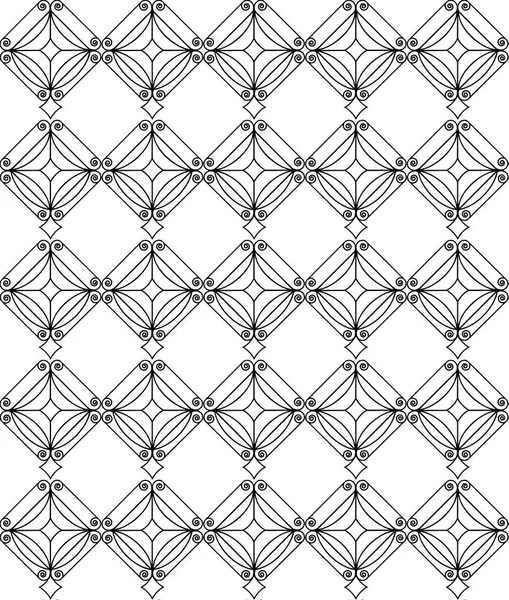 Vektor varrat nélküli mintát. Fekete-fehér ismétlődő geometrikus minta — Stock Vector