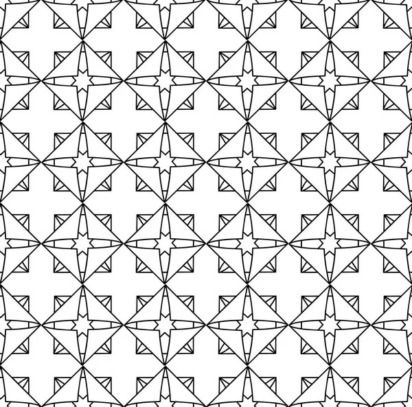 Modèle sans couture vectoriel. Noir et blanc Motif géométrique répétitif — Image vectorielle