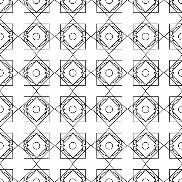 Vector sömlösa mönster. Svart och vitt upprepande geometriska mönster — Stock vektor