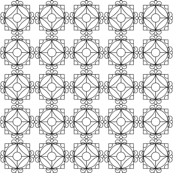 Patrón sin costura vectorial. Blanco y negro Repetir el patrón geométrico cuadrado — Vector de stock