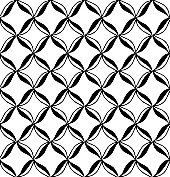 Modèle sans couture vectoriel. Noir et blanc Motif géométrique répétitif — Image vectorielle