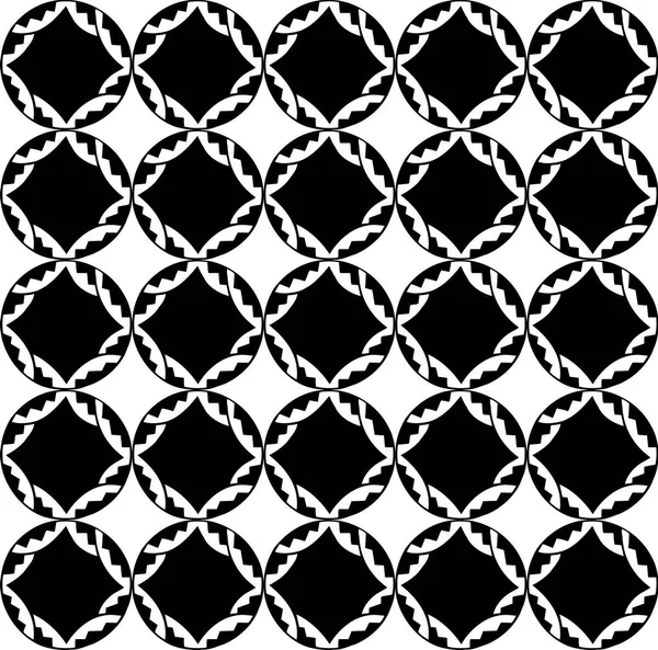 Modèle sans couture vectoriel. Noir et blanc Motif géométrique répétitif — Image vectorielle