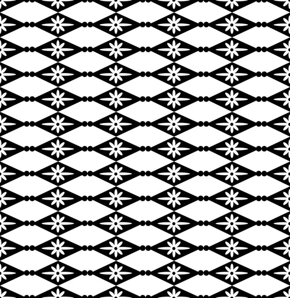 Vektor nahtlose Muster. Schwarz-weiß wiederholtes geometrisches Muster — Stockvektor