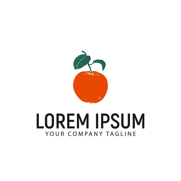 Πορτοκαλί φρούτα λογότυπο σχεδιασμό έννοια πρότυπο — Διανυσματικό Αρχείο