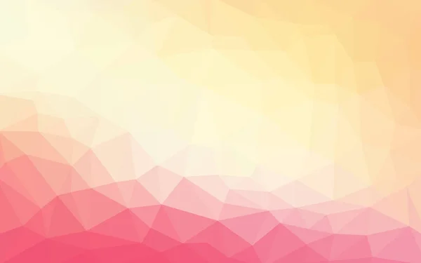 Vettore arancio rosa chiaro Basso fondo di cristallo poli. Modello di design poligonale. Basso sfondo illustrazione poli . — Vettoriale Stock