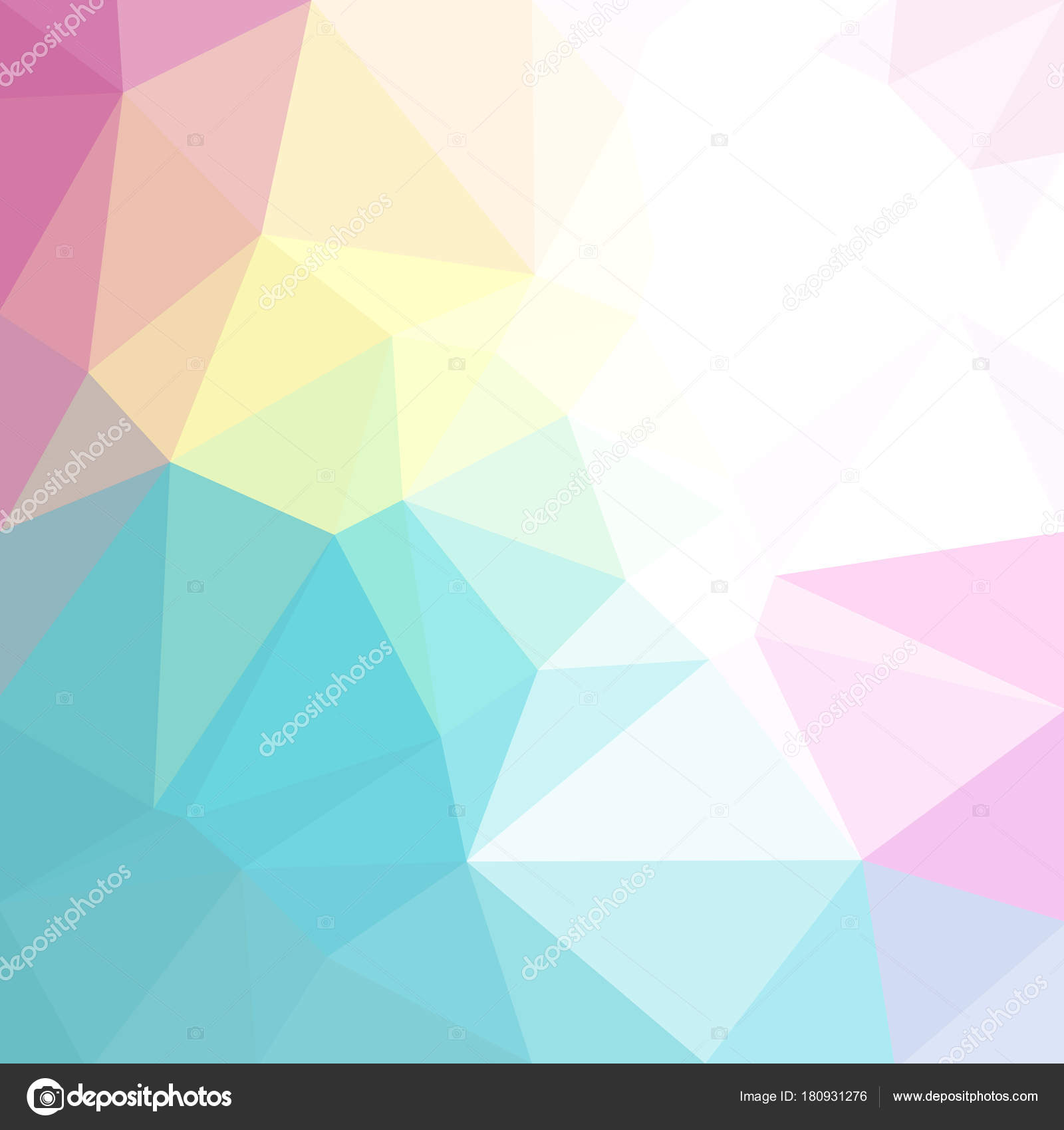 Light pastel color vector Low poly crystal background. Polygon d