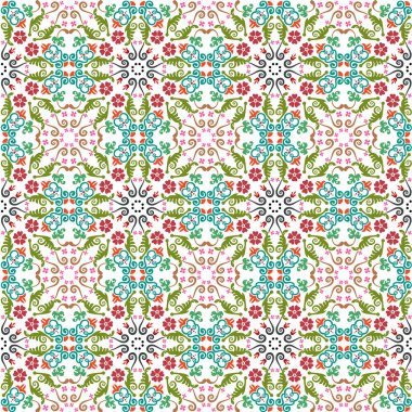 düz renkli arka plan ile sorunsuz çiçek desenli