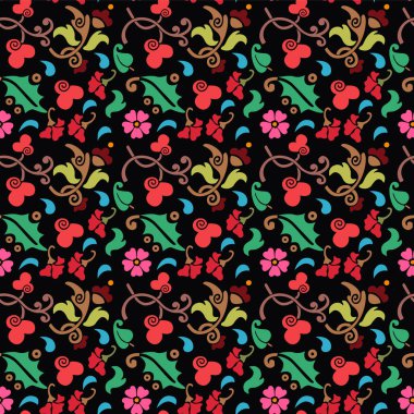 düz renkli arka plan ile sorunsuz çiçek desenli