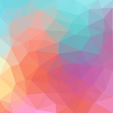 Açık pastel renk vektör düşük Poli kristal arka plan. Çokgen d