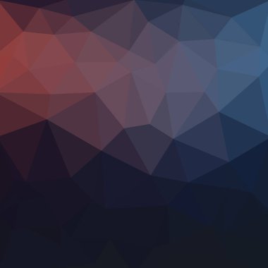 Koyu mavi soyut geometrik, düşük Poli stil vektör çizim grafik arka plan