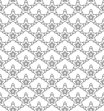 Seamless modeli satır yıldız soyut vektör arka plan dekorasyon