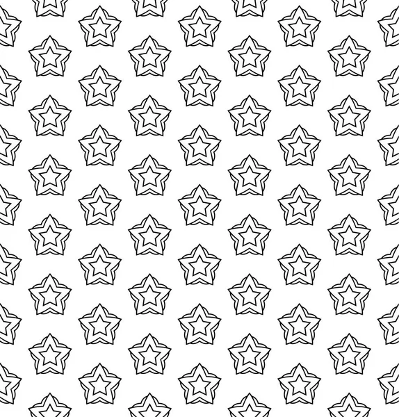 Seamless mönster linje stjärna dekoration abstrakt vektor bakgrundsdesign — Stock vektor