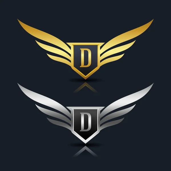 Літера D емблема Логотип — стоковий вектор