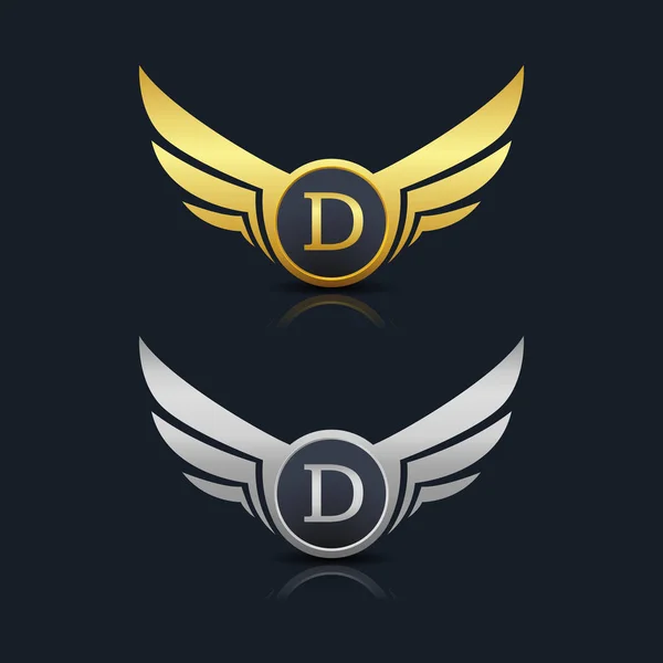 Písmeno D znak Logo — Stockový vektor