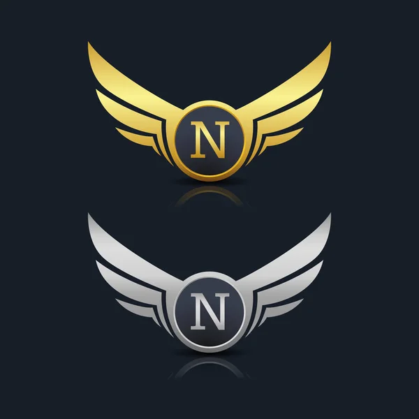 Літера N емблема Логотип — стоковий вектор