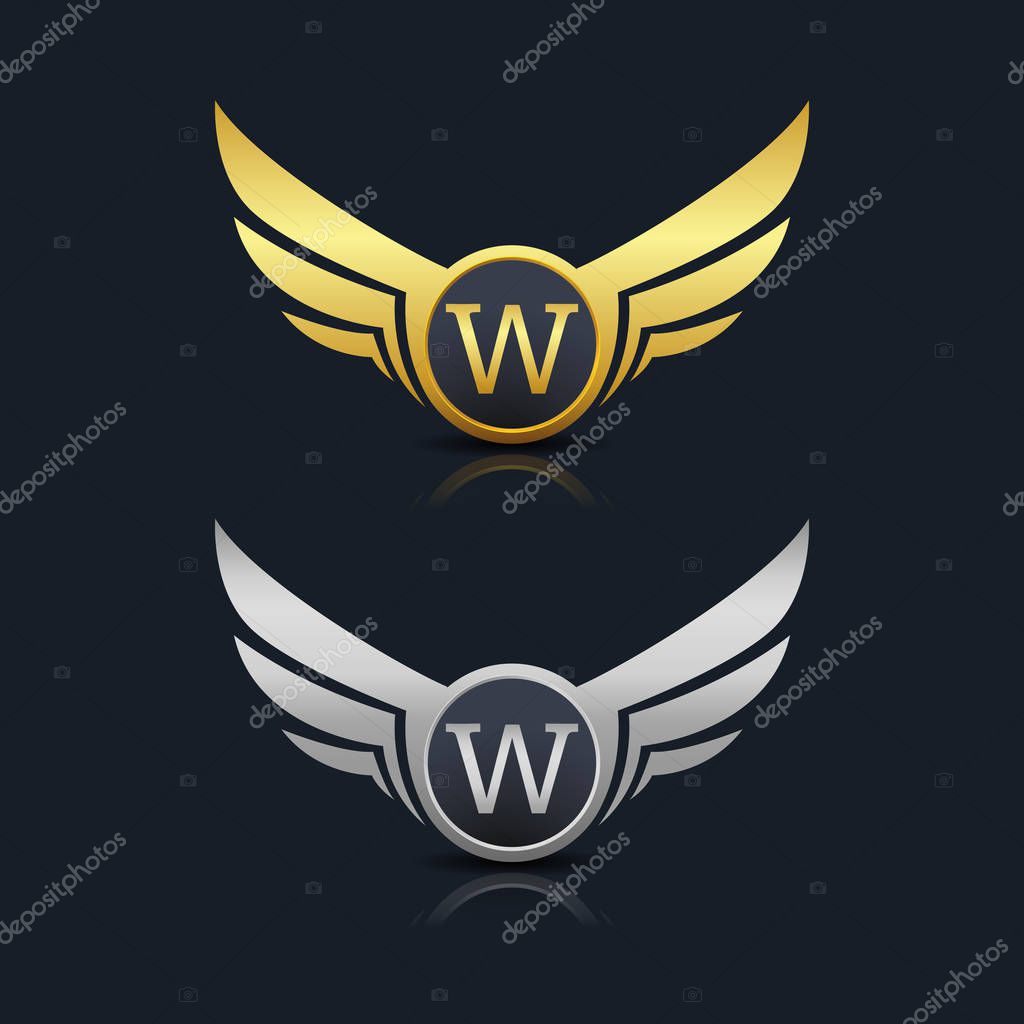 Wings Shield Letter G Logo Template design. Vector Illustration