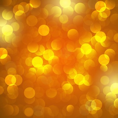 Sarı Bokeh arka plan. Vektör çizim. Tamamen düzenlenebilir vektör.