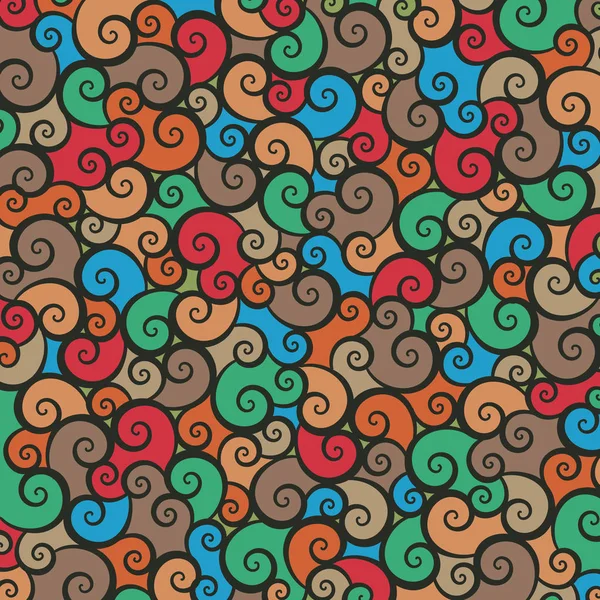 Swirl retro art Pattern Background — Stock Vector