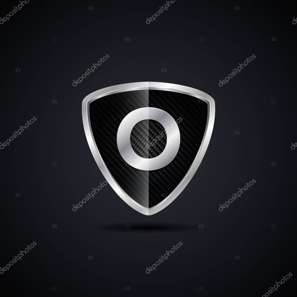 Letter O Shield logo design concept template. fully editable vector