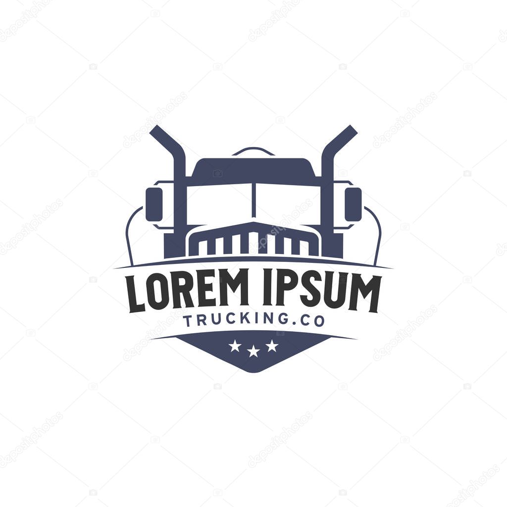 Auto trucking logo. Vector Illustration . Fully editable vector.