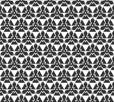 Soyut geometrik Seamless modeli. Geometrik siyah ve beyaz doku yinelenen. geometrik dekorasyon