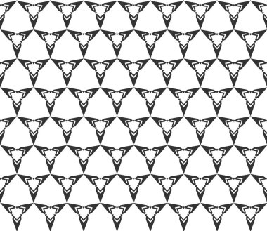Soyut geometrik Seamless modeli. Geometrik siyah ve beyaz doku yinelenen. geometrik dekorasyon