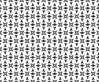 Soyut geometrik Seamless modeli. Geometrik siyah ve beyaz doku yinelenen. geometrik dekorasyon
