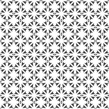 Soyut geometrik Seamless modeli. Geometrik siyah ve beyaz doku yinelenen. geometrik dekorasyon