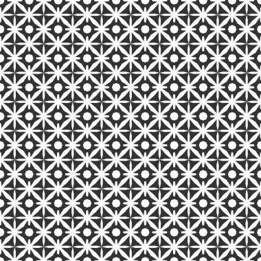 Soyut geometrik Seamless modeli. Geometrik siyah ve beyaz doku yinelenen. geometrik dekorasyon