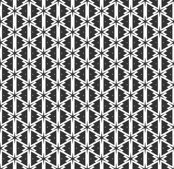 Abstrakte geometrische nahtlose Muster. sich wiederholende geometrische Schwarz-Weiß-Textur. geometrische Dekoration — Stockvektor