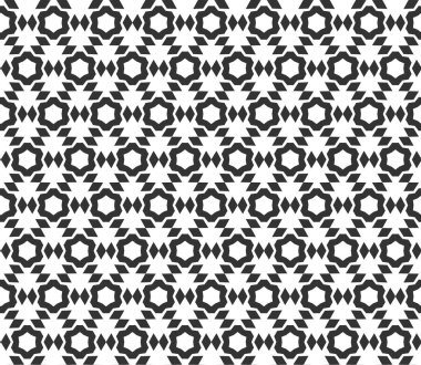Soyut geometrik Seamless modeli. Geometrik siyah yinelenen 
