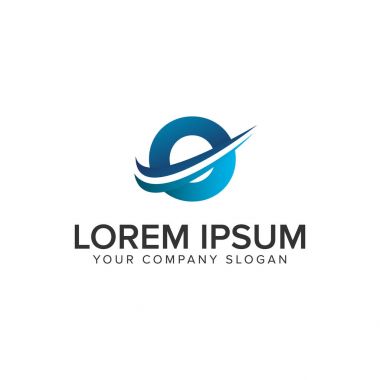 Cative Modern mektup O Logo Tasarım kavramı şablonu. tamamen düzenlenebilir vektör