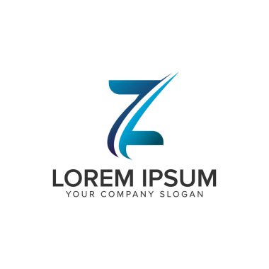 Cative Modern mektup Z Logo Tasarım kavramı şablonu .