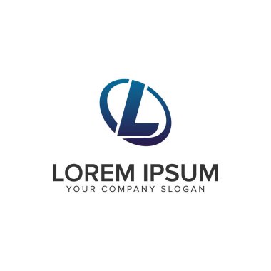 Yaratıcı modern mektup L Logo Tasarım kavramı şablonu .