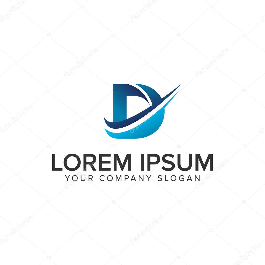 Cative Modern letter D Logo design concept template . fully editable vector