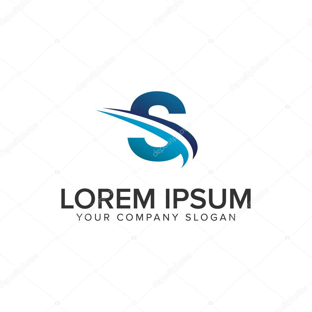 Cative Modern letter S Logo design concept template . fully editable vector