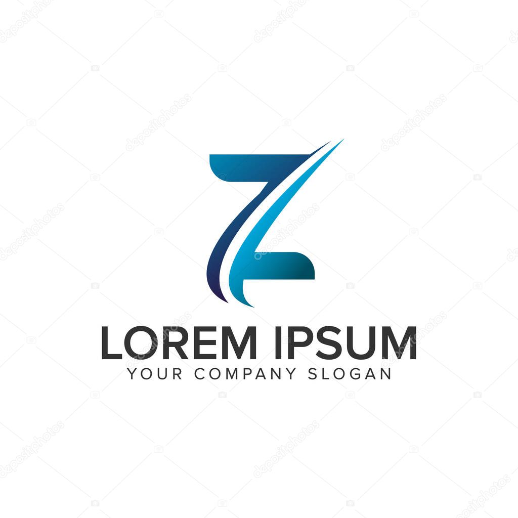 Cative Modern letter Z Logo design concept template .