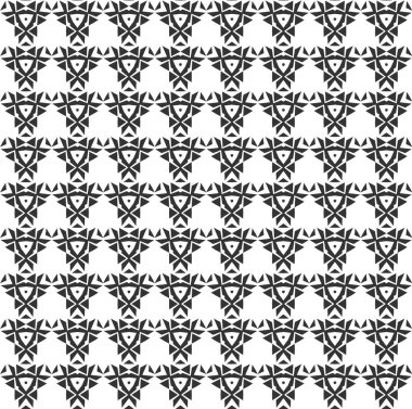 Soyut geometrik Seamless modeli. Geometrik siyah yinelenen 