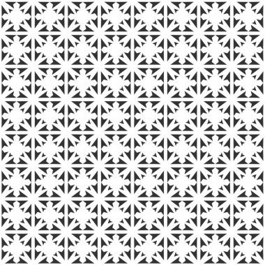 Soyut geometrik Seamless modeli. Geometrik siyah ve beyaz doku yinelenen. geometrik dekorasyon
