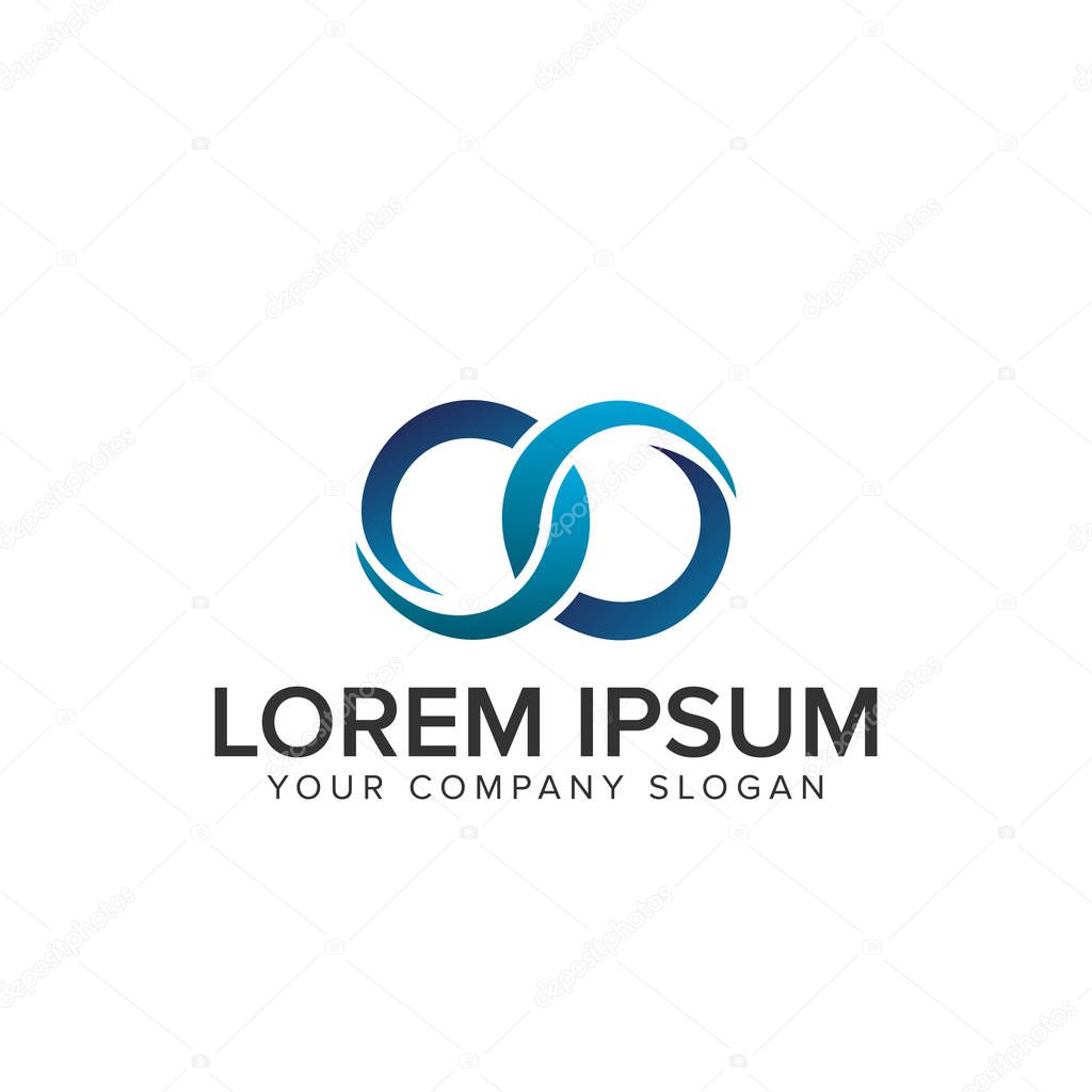 Unlimited circular logo design concept template. fully editable vector