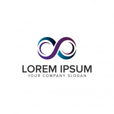 unlimiter daire logo yaratıcı benzersiz logo tasarım kavramı şablonu. 